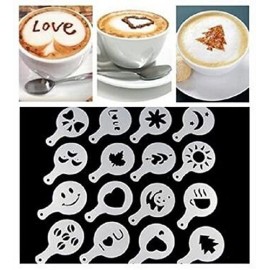 16 x Coffee Stencil Set