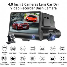 HD 3 Lens Car Dash Camera