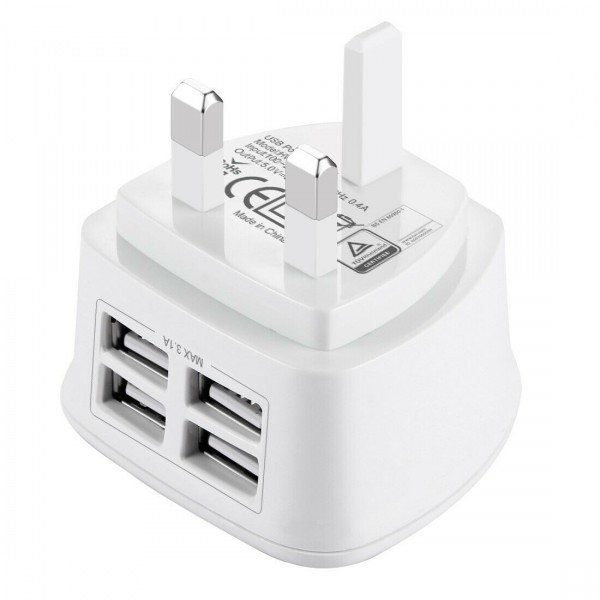 4 USB Fast Charge Wall Plug
