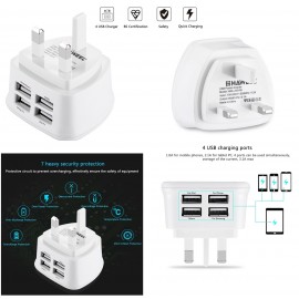 4 USB Fast Charge Wall Plug