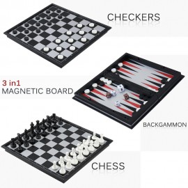 Magnetic 3in1 Chess Board Set