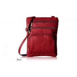 Cross Body Leather RFID Bloacking Bag