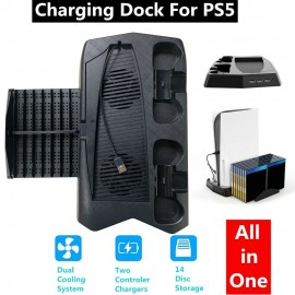 PS5 Cooling Stand and Dual Controller Charger