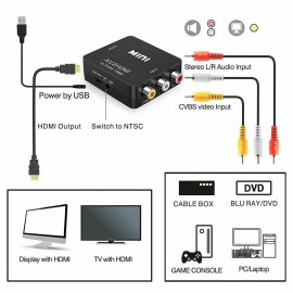 Mini RCA AV to HDMI Converter