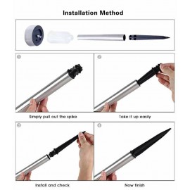 10pcs Stainless Steel Solar Posts