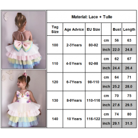 Unicorn Rainbow Princess Dress