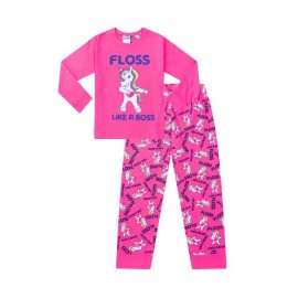 Pink Floss Like a Boss Unicorn PJs