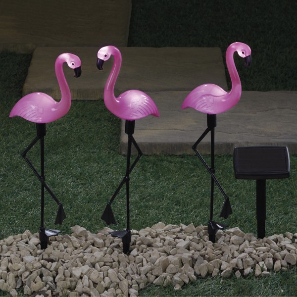 3pc Solar Flamingos